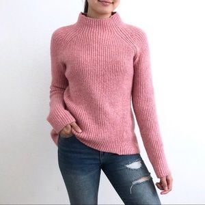 Pink Madewell Northfield Mockneck Sweater - M
